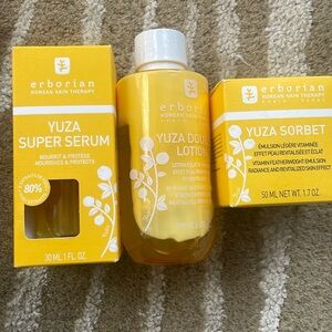 NIB erborian korean skin set (3) Yuza double lotion, super serum, sorbet $138